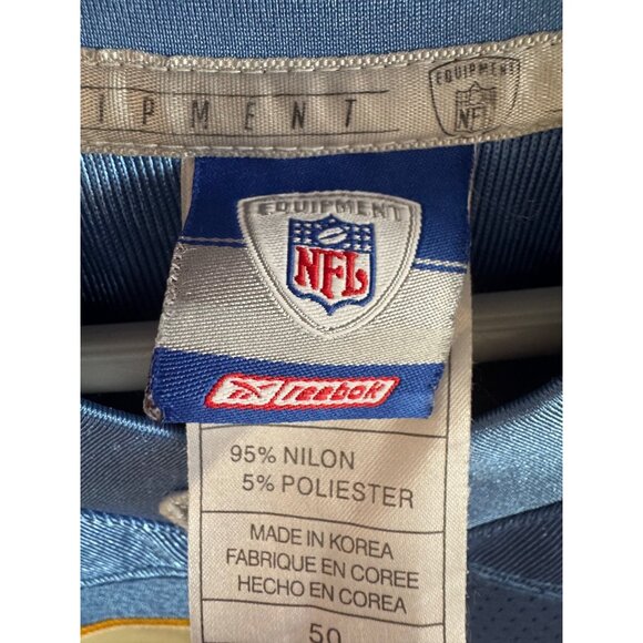 Vintage Chargers Jeresey Reebok NFL Mens Jersey Size 50 Nylon Blue Number 21 - Picture 5 of 13